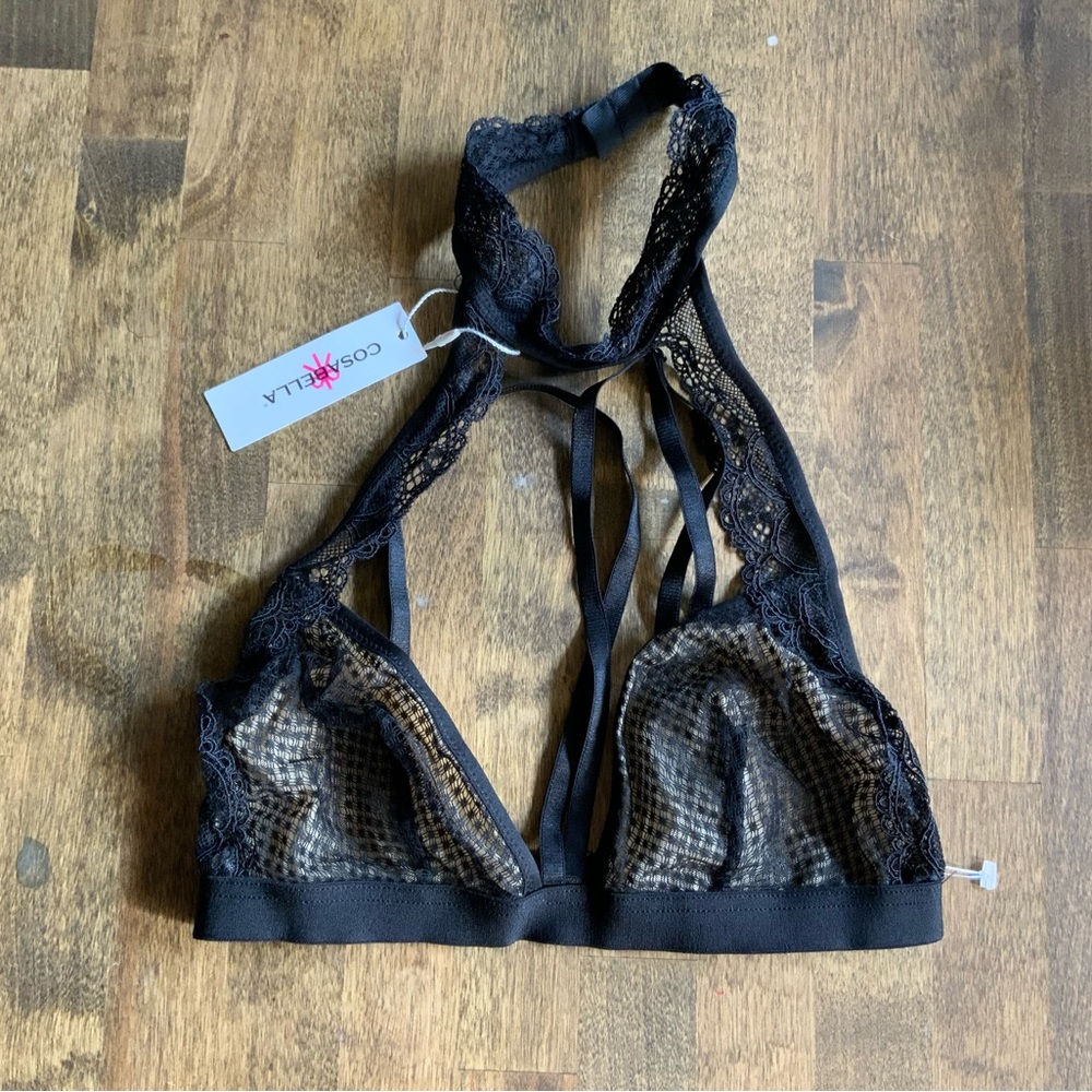 BNWT Cosabella Bisou Fishnet Bralette Size Small